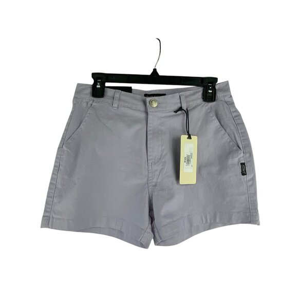 Silver Jeans Co. Womens Classic Fit Mid-Rise Shorts Sz 6 Light Gray Cotton Blend - Picture 2 of 7